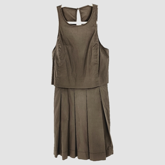 Banana Republic Layered Poplin Fit And Flare Dress - Picture 6 of 6